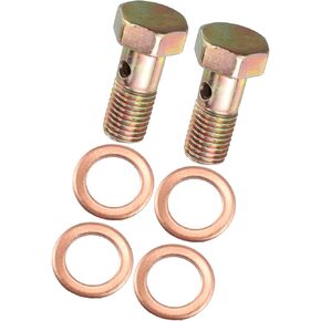 ACROPIX 2 Set Banjo Bolt Brake Fitting Adapter Kit M8x1.25 Brake Line Thread Banjo Bolt with 8mm Spacers Car Parts