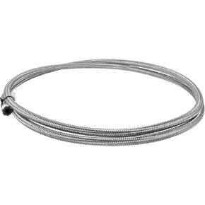 1 Pcs AN4 Fuel Line Hose 6.5ft Vacuum Hose Automotive 4AN CPE Fuel Hose Silver Tone CPE Rubber,Stainless Steel Braided
