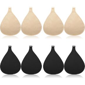 Coume 8 Pcs Hook Breast Protective Pockets Prosthetic Breasts Protector Cotton Soft Breathable Portable Bra Breast Cover Bag Fake Breast Pocket Bag for Mastectomy in Kuwait
