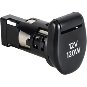 12V Power Socket Assembly Front Power Outlet Compatible with Nissan Altima LEAF Rogue Sentra Versa Note 2013-2024 Infiniti Q50 Q60 2015-2021 Cigarette Lighter Socket Replace# 25331-6CA0A