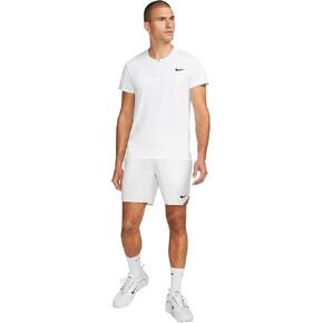 Nike Court Dri-FIT ADV Slam Men's Tennis Top (US, Alpha, Large, Regular, Regular, White/Black)