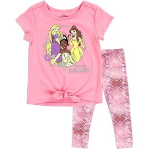 Disney Princess Toddler Girls' Tie-Front Top and Legging Set