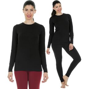 Thermajane Thermal Top & Set for Women Size 2XL Black