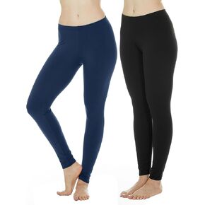 Thermajane Thermal Leggings for Women Size M 2 Pack Navy & Black