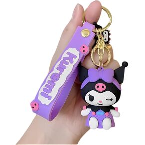 Cute Kuromi Keychains For Girls Boys, Cute Pendant Keychains Accessories, Cute Kawaii Key ring Purse Backpack, Key Chain Accessories Wristlet Key chain Car Charms
