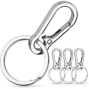 Keychain Clip Carabiner - Zinc Keychain with Key Carabiner to Keep Your Keys Right Where You Need Them - Multipurpose Secure Keyring