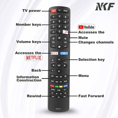 RC802N Remote Control for TCL TV Remote Replacement YLI2 32S6000S 40S6000FS 43S6000FS 49S6000FS TV in Saudi Arabia