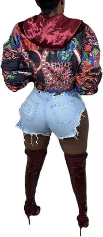 شورت جينز نسائي عالي الخصر من SIEAAMRG للصيف، شورت صيفي كاجوال قابل للتمدد بحاشية خام متوترة للفتيات المراهقات in Kuwait