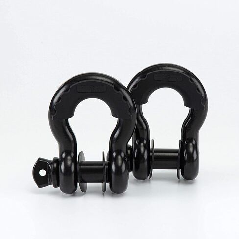 Deluxe-Grade D-Ring Shackle Kit 3/4" Off-Road Vehicle Recovery, 7/8" Threaded Pin & Rubber Isolators Included. 9.5 Ton (19,000 lbs.) Breaking Strength, 4.75 Ton Work Load Limit. (Set of 2) in Saudi Arabia