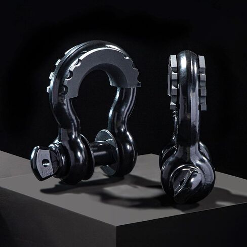 Deluxe-Grade D-Ring Shackle Kit 3/4" Off-Road Vehicle Recovery, 7/8" Threaded Pin & Rubber Isolators Included. 9.5 Ton (19,000 lbs.) Breaking Strength, 4.75 Ton Work Load Limit. (Set of 2) in Saudi Arabia