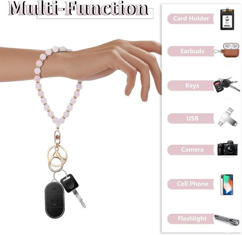 Beaded Keychain Wristlet 14k Gold Wrist Keychain Bracelet Cute Keychain Accessories Car Key Chain Bracelet for Women in Saudi Arabia