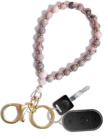 Beaded Keychain Wristlet 14k Gold Wrist Keychain Bracelet Cute Keychain Accessories Car Key Chain Bracelet for Women in Saudi Arabia