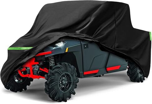 Waterproof UTV Cover Replace for Polaris Ranger Accessories 4&6 Seat Outdoor Cover Dustproof with Heat Dissipation Vents, Reflective Stripes, Windproof Buckles& Anti-Theft Lock(Length 154in) in Saudi Arabia