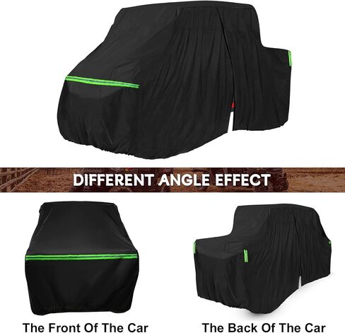 Waterproof UTV Cover Replace for Polaris Ranger Accessories 4&6 Seat Outdoor Cover Dustproof with Heat Dissipation Vents, Reflective Stripes, Windproof Buckles& Anti-Theft Lock(Length 154in) in Saudi Arabia