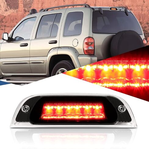 Auto Dynasty Black Housing LED 3rd Third Rear High Mount Brake Light Stop Lamp Compatible with Jeep Liberty KJ 02-07 in Saudi Arabia
