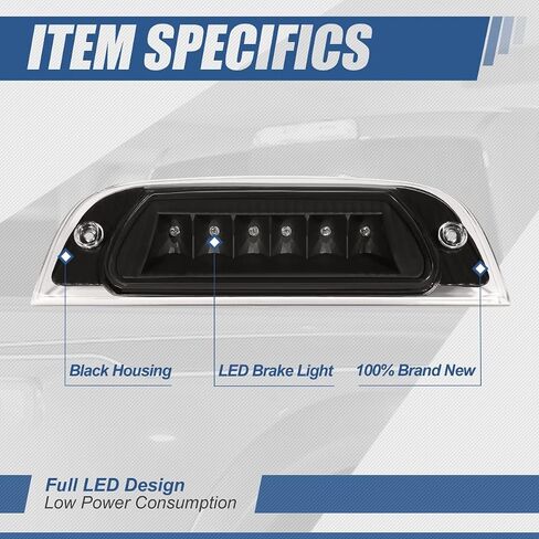 Auto Dynasty Black Housing LED 3rd Third Rear High Mount Brake Light Stop Lamp Compatible with Jeep Liberty KJ 02-07 in Saudi Arabia