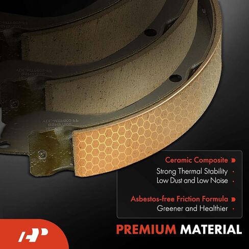 A-Premium Rear Ceramic Drum Brake Shoes Set Compatible with Select Nissan, Jeep, Dodge, Chrysler Models - Sentra Versa 2007-2012, Cube 2009-2014, Compass Patriot 2008-2017, Avenger, Caliber, Sebring in Saudi Arabia