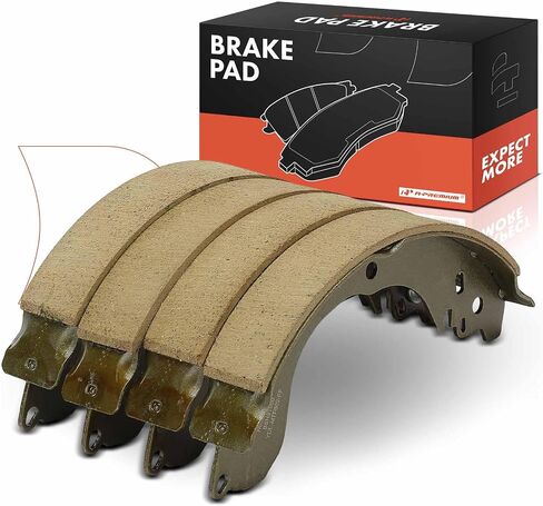 A-Premium Rear Ceramic Drum Brake Shoes Set Compatible with Select Nissan, Jeep, Dodge, Chrysler Models - Sentra Versa 2007-2012, Cube 2009-2014, Compass Patriot 2008-2017, Avenger, Caliber, Sebring in Saudi Arabia