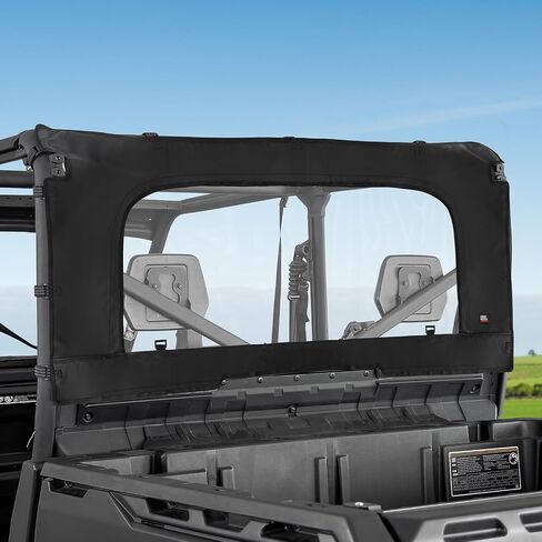 KEMIMOTO Soft Rear Windshield Compatible with Can-Am Defender HD 5/ 7/ 8/ 9/ 10 DPS XT XMR Max 2016-2024 PVC Dustproof Full Windscreen Roll Up/Down Zipper Airflow Back Window in Saudi Arabia