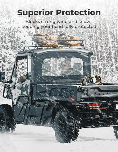 KEMIMOTO Soft Rear Windshield Compatible with Can-Am Defender HD 5/ 7/ 8/ 9/ 10 DPS XT XMR Max 2016-2024 PVC Dustproof Full Windscreen Roll Up/Down Zipper Airflow Back Window in Saudi Arabia