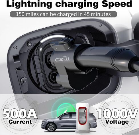 محول شحن NACS إلى CCS1 EV لمركبات Ford وRivian فقط، متوافق مع شواحن Tesla الفائقة، موصل شحن سريع 500 أمبير/1000 فولت 250 كيلو وات لتجربة شحن سلسة للمركبات الكهربائية in Saudi Arabia