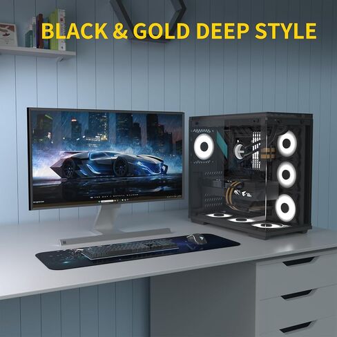 Sirlyr Transparent Connector PSU Cable Extension Kit Customed PC Power Supply Extend Mod 16AWG with 24 Pin ATX × 2/8 Pin EPS × 1/ Gold-Plated 8Pin Pcie × 2,Soft Nylon Braided Black in Kuwait