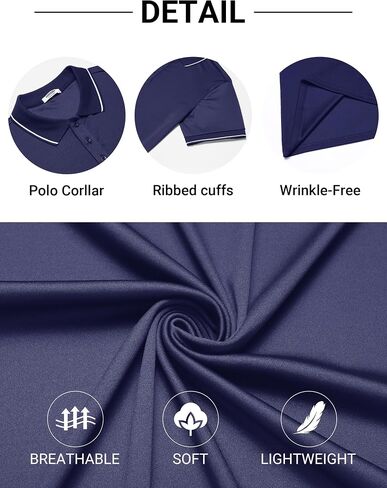 COOFANDY Mens Polo Shirts Short Sleeve Golf Polo Button Pullover Casual Contrast Color Basic T Shirt Ribbed Collar in Saudi Arabia