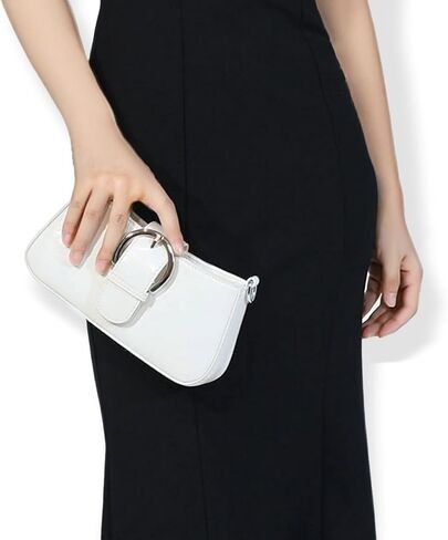 Clutch Purse for Women - Evening Purse Small PU Leather Shoulder Bag, Designer Zipper Close Handbag in Saudi Arabia