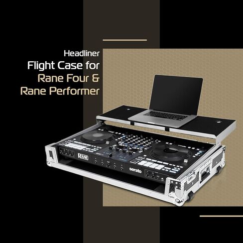 Headliner Flight Custom Fit Case with Laptop Platform and Wheels Compatible with Rane Four DJ Controller, DJ Equipment Road Case in Kuwait