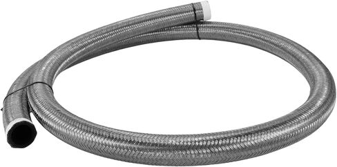 1 Pcs AN4 Fuel Line Hose 6.5ft Vacuum Hose Automotive 4AN CPE Fuel Hose Silver Tone CPE Rubber,Stainless Steel Braided in Kuwait