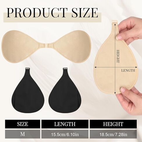 Coume 8 Pcs Hook Breast Protective Pockets Prosthetic Breasts Protector Cotton Soft Breathable Portable Bra Breast Cover Bag Fake Breast Pocket Bag for Mastectomy in Kuwait