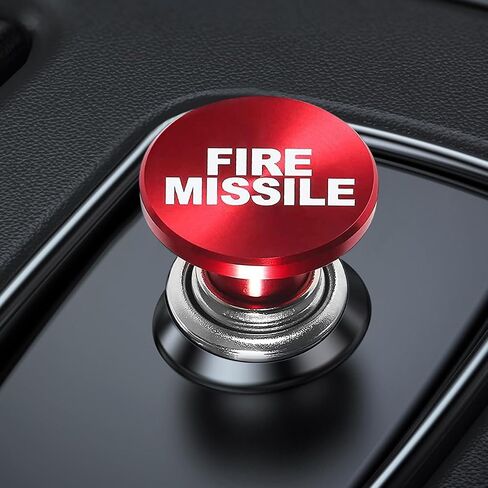 Mandark Car Cigarette Lighter, Pop-Out Aluminum Alloy Vehicle Cigarette Lighter, 12V Push Button Auto Cigarette Lighter Plug Replacement, Universal for SUV, Motorcycle, Truck (Red/Fire Missile) in Kuwait