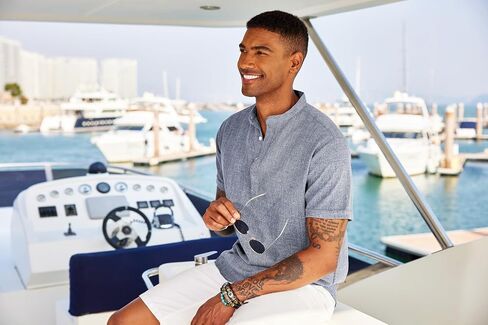 COOFANDY Men's Linen Henley Shirt Short Sleeve Casual Summer Beach Hippie T Shirts in Saudi Arabia