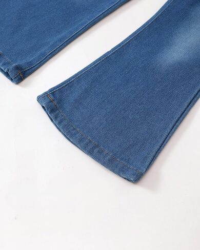 Kids Toddler Girl Clothes Winter Outfits Shirt Top Bell Bottom Jeans Denim Pants Set Little Girl Fall Spring Clothing in Saudi Arabia