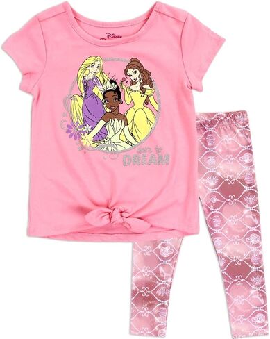 Disney Princess Toddler Girls' Tie-Front Top and Legging Set in Kuwait