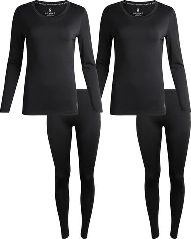 Spyder Women's Thermal Underwear Set - 4 Piece Brushed Back Fleece Lined Long Johns Base Layer Set for Women (Sizes: S-XL) in Saudi Arabia