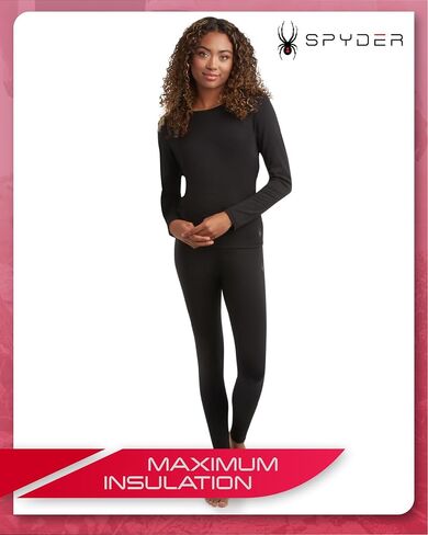 Spyder Women's Thermal Underwear Set - 4 Piece Brushed Back Fleece Lined Long Johns Base Layer Set for Women (Sizes: S-XL) in Saudi Arabia