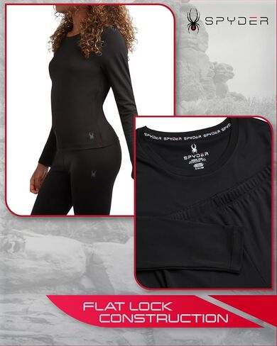 Spyder Women's Thermal Underwear Set - 4 Piece Brushed Back Fleece Lined Long Johns Base Layer Set for Women (Sizes: S-XL) in Saudi Arabia