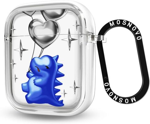 MOSNOVO for Airpods Pro 2 Case, for Airpods Pro Case, Dinosaur Land Print Protective Clear Case with Shockproof Dual Layer Hard Luxe Metal Ring Designed for AirPods Pro 2 Generation in Kuwait