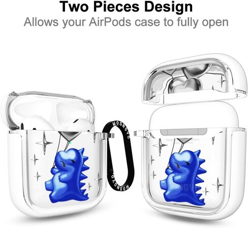 MOSNOVO for Airpods Pro 2 Case, for Airpods Pro Case, Dinosaur Land Print Protective Clear Case with Shockproof Dual Layer Hard Luxe Metal Ring Designed for AirPods Pro 2 Generation in Kuwait