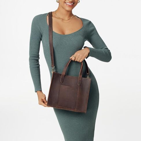 S-ZONE Leather Crossbody Tote Bags for Women Satchel Bag Top Handle Handbag Shoulder Purses Medium in Saudi Arabia