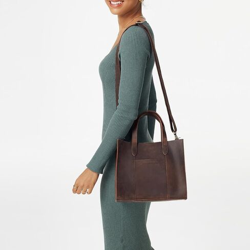 S-ZONE Leather Crossbody Tote Bags for Women Satchel Bag Top Handle Handbag Shoulder Purses Medium in Saudi Arabia