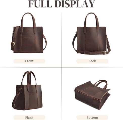 S-ZONE Leather Crossbody Tote Bags for Women Satchel Bag Top Handle Handbag Shoulder Purses Medium in Saudi Arabia