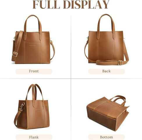 S-ZONE Leather Crossbody Tote Bags for Women Satchel Bag Top Handle Handbag Shoulder Purses Medium in Kuwait