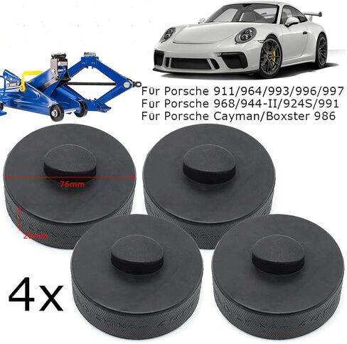 AUTOXBERT 4pcs Rubber Jack Pad Support Point Adapter Jacking Trolly Car Removal Repair Tool for Porsche 911 964 993 996 991 Cayman Boxster in Kuwait