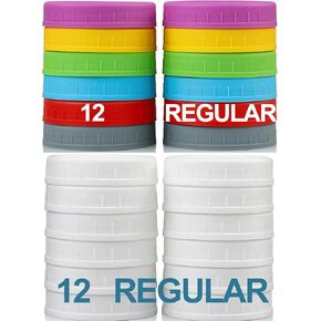 White- 12 Regular & Multicolor- 12 Regular