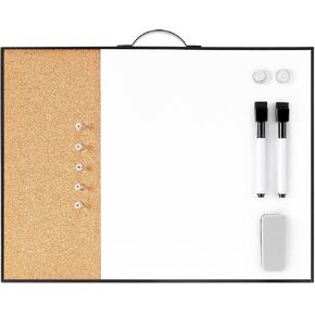 TSJ OFFICE Small White Board - 16" X 12" Portable Black Aluminum Framed Whiteboard, Magnetic Dry Erase Board with a Handle, to Do List Notepad for Office, Home, School in Kuwait