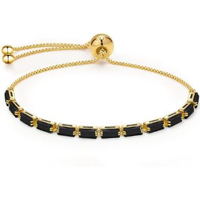 J.Fée Gold Tennis Bracelet, S925 Bracelet Plated 14K Gold with Sparkling 5A Cubic Zirconia Gold Bracelets for Women Adjustable Bracelets for Women Bracelets Womens Bracelet Gifts for Women Mom Friend