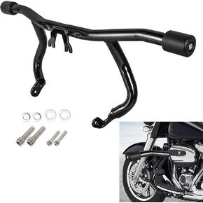 Motorcycle Front Highway Crash Bar Engine Guard Compatible With For Touring Street Glide Road Glide Road King Electra Glide Ultra Limited 2014-2024 Flat-Out Bar Bumper Protector
