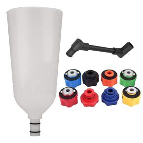 Oil Funnel Adaptor Set, 10Pcs Car Engine Oil Funnel Adaptor Filling Set Plus Swivel Offset Extension Tube Car Van Tool